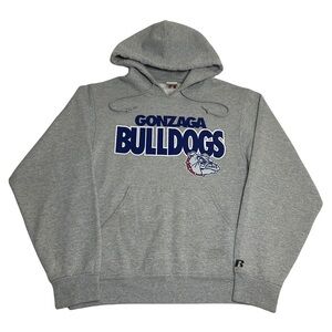 Russell Athletic Gonzaga Bulldogs Hoodie Sweatshirt Heather Grey Men’s Small